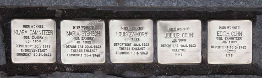 Stolpersteine für die Familie Zamory in der Saalstraße